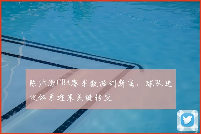 陈帅澎CBA赛季数据创新高,球队进攻体系迎来关键转变