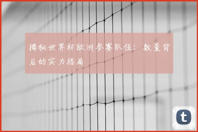揭秘世界杯欧洲参赛队伍：数量背后的实力格局